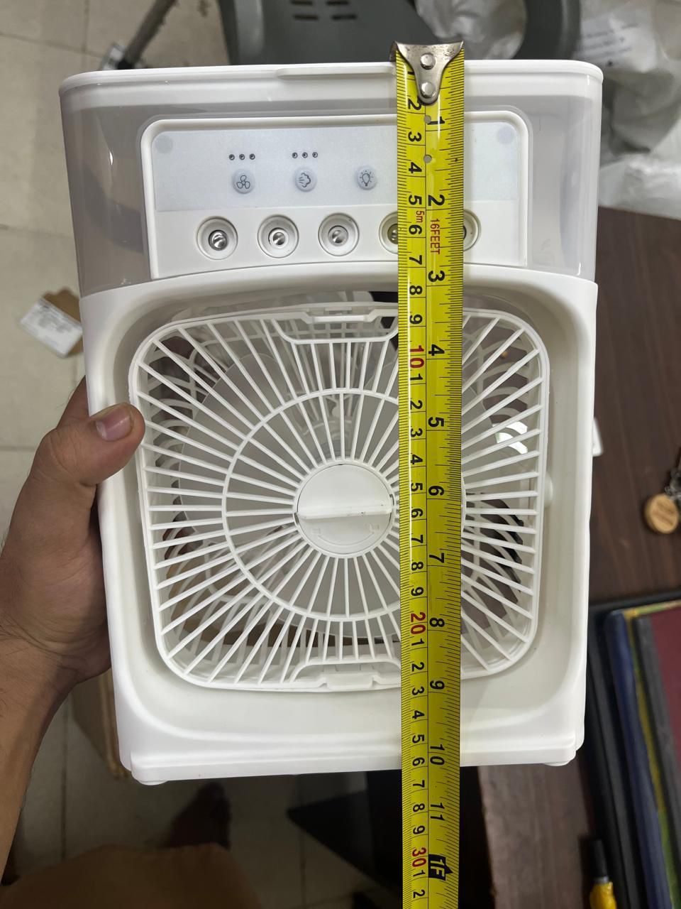 Handheld Folding Turbo Fan With 5 Speed Adjustment Portable Rechargeable Cooling Device